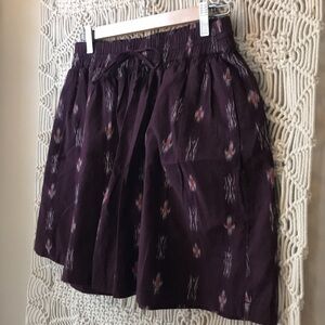 Madewell sz S tribal print drawstring mini skirt